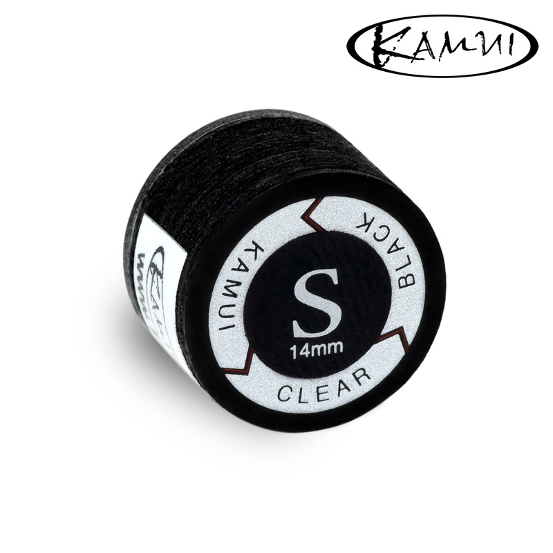Kamui Clear Black Cue Tip 14mm Soft