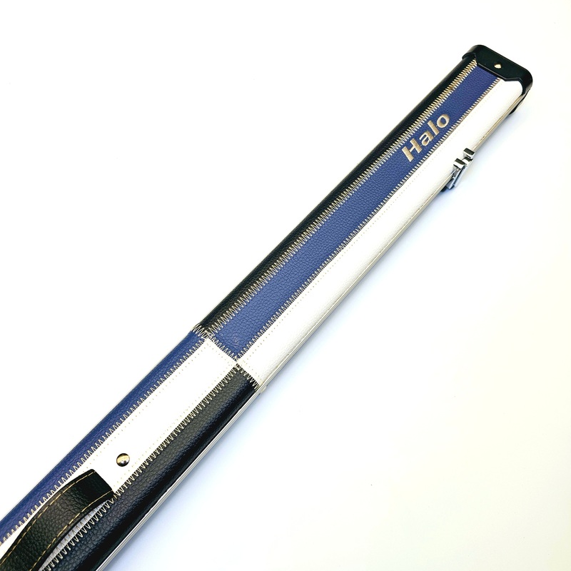 Peradon Limited Edition Halo Black, White & Blue Block One Piece Cue Case