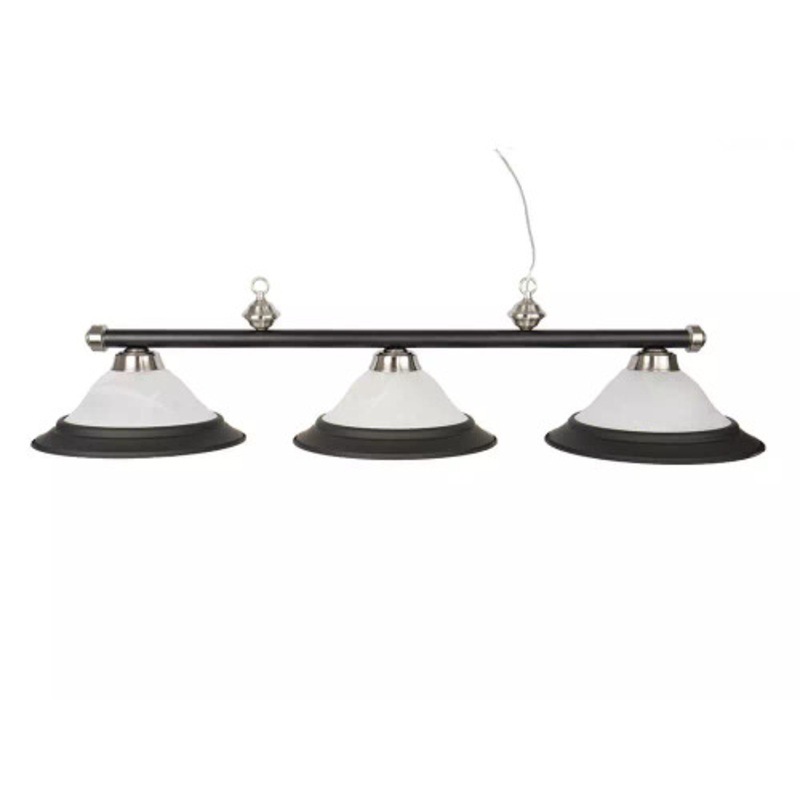 Presidential Matte Black Light with Glass Shade