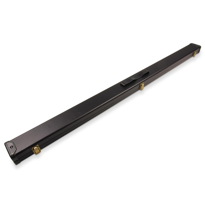 Quality reinforced ends case for 3/4 jointed cue with chalk compartment