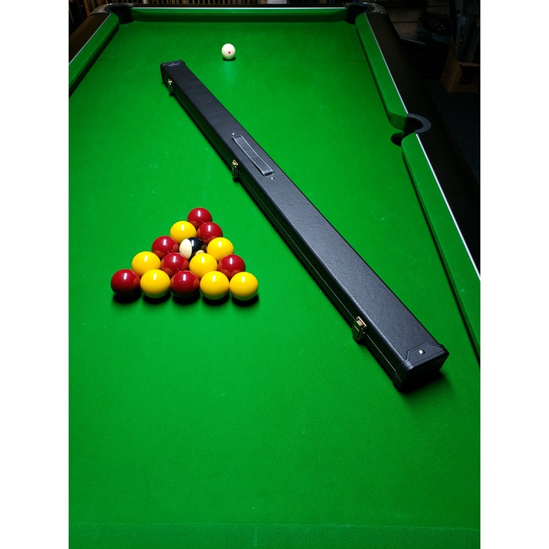 Hard cue case for 3/4 jointed cue and extensions Black