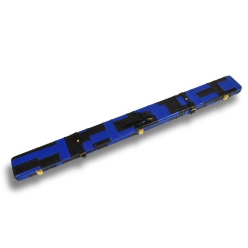 PERADON 3/4 cue case GENUINE LEATHER black/blue patch