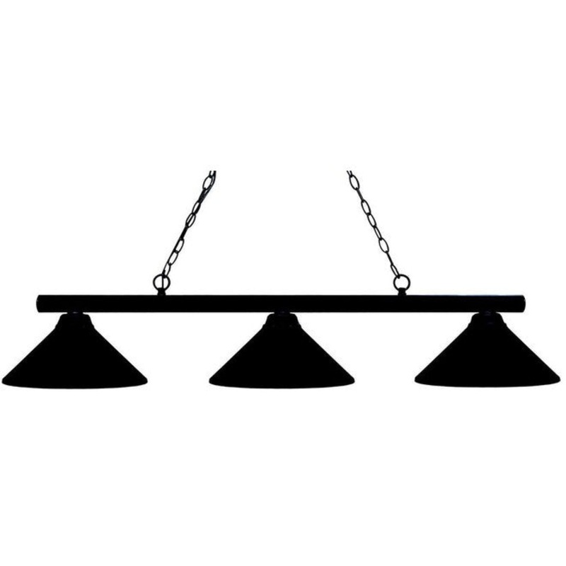 Z-Lite Sharp Shooter Matte Black Finished Pool Table Light