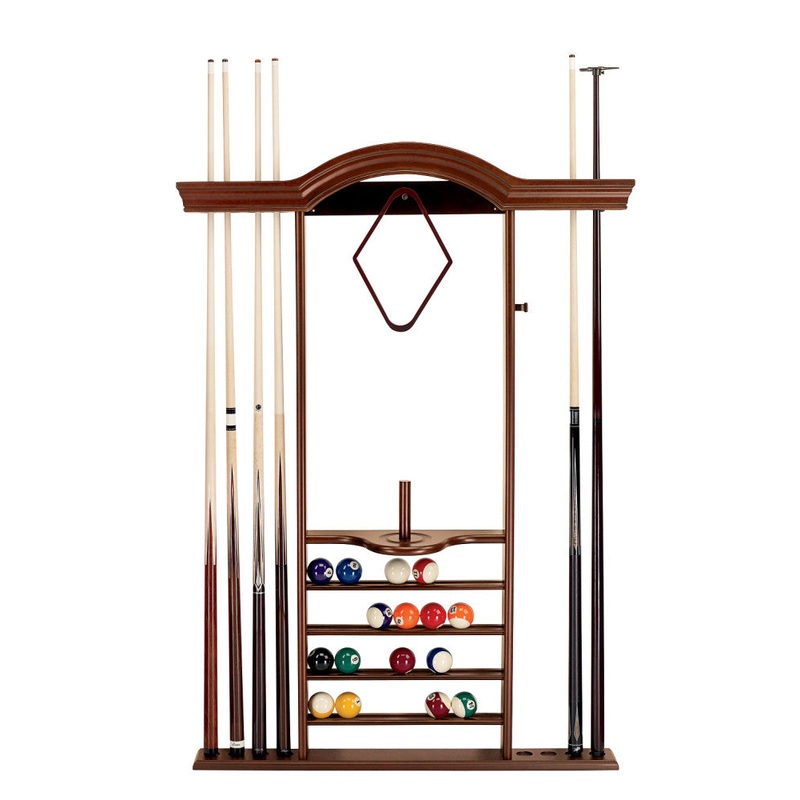 7-Cue Wall Rack (Old World Mahogany)