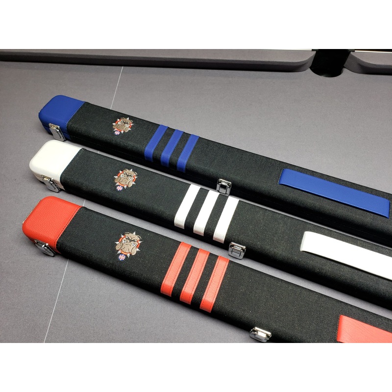 Bulldog Billiards UK PREMIUM 1 piece cue case for x2 cues RED