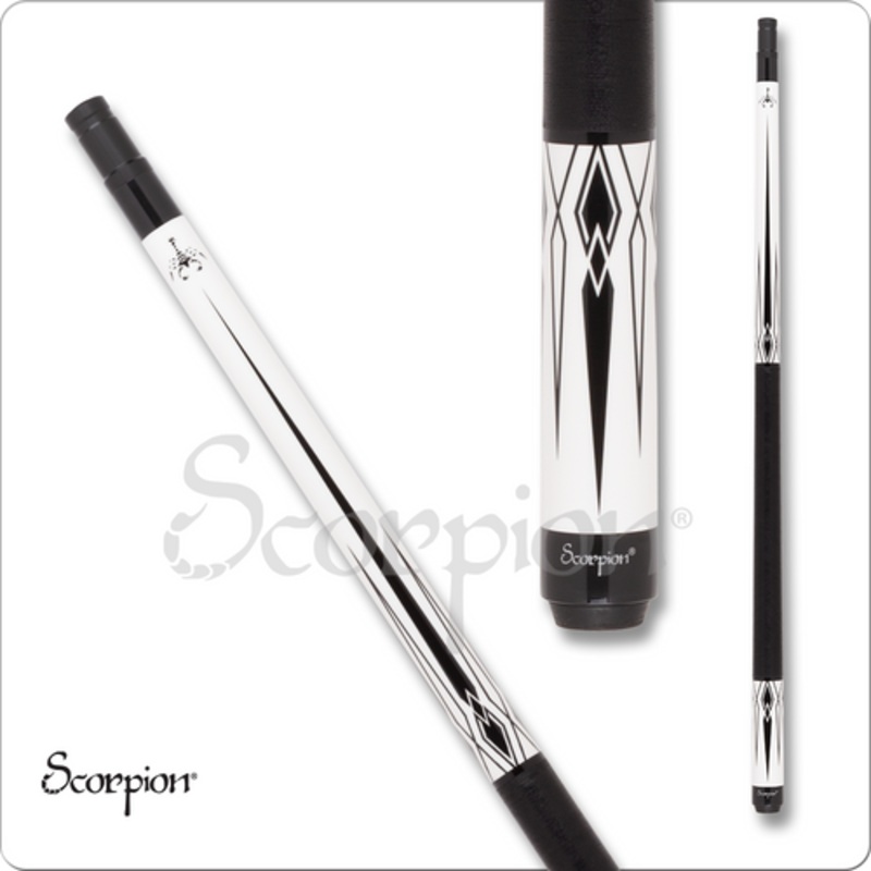 Scorpion SW10 White with Black Points Pool Cue