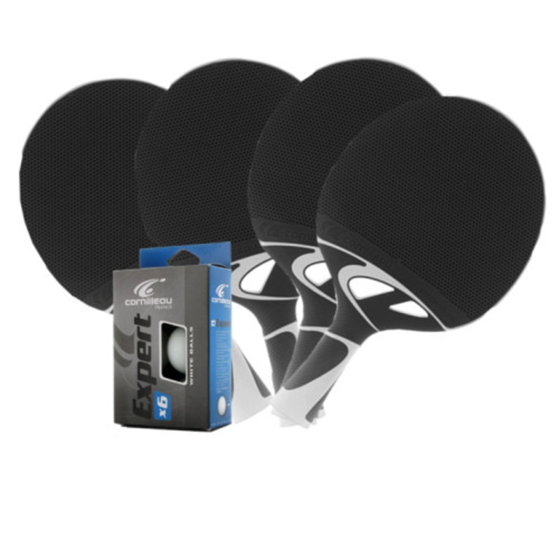 Cornilleau NEXEO X70 Weatherproof Table Tennis 4-Player Racket Set
