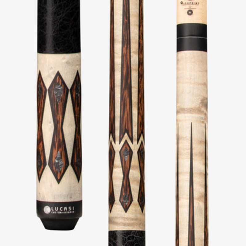 Lucasi Custom Matte Grey Wash Birdseye Hybrid LHLE1 Cue