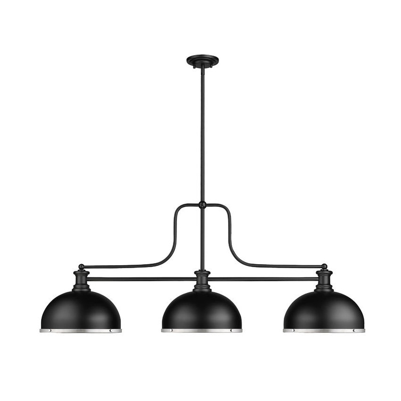Z-Lite Melange Matte Black with Brushed Nickel Accents