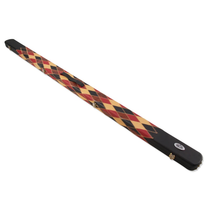 Baize Master luxury 1 piece cue case for 2 x 1 piece cues. Autumn diamonds