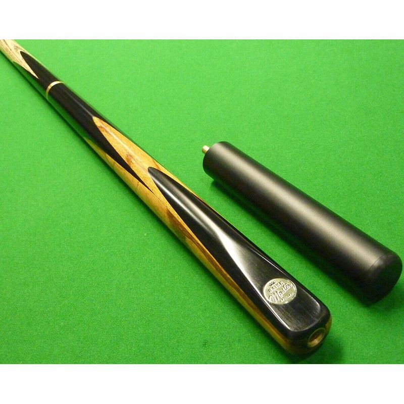 3/4 Baize Master Gold Series Hand Spliced ZEBRANO Cue with Mini Butt