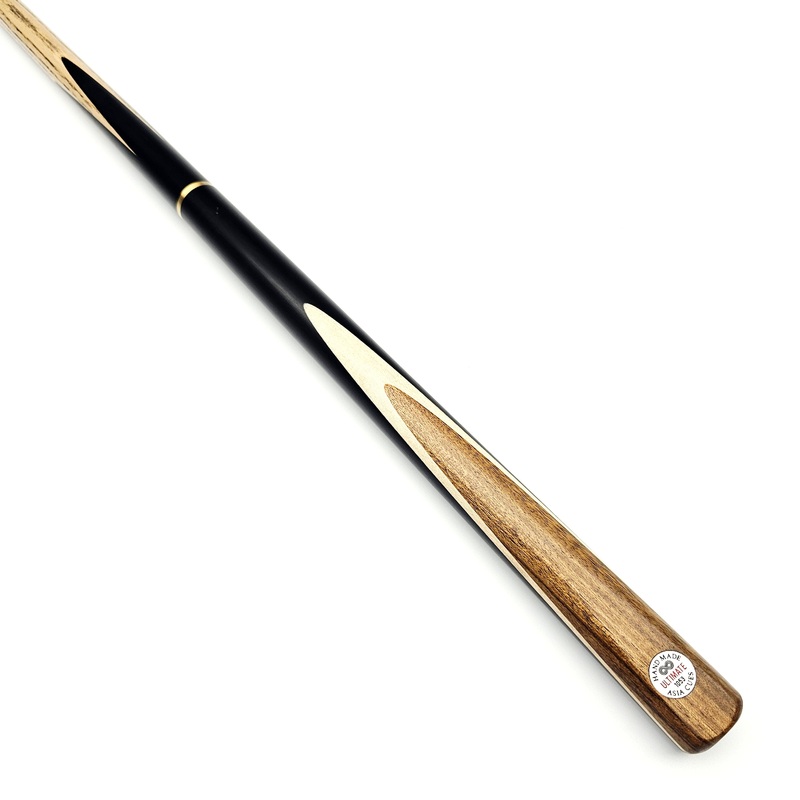 Asia Cues Ultimate No.1053 – 3/4 Jointed Snooker Cue 9.8mm Tip, 18.5oz, 57.5