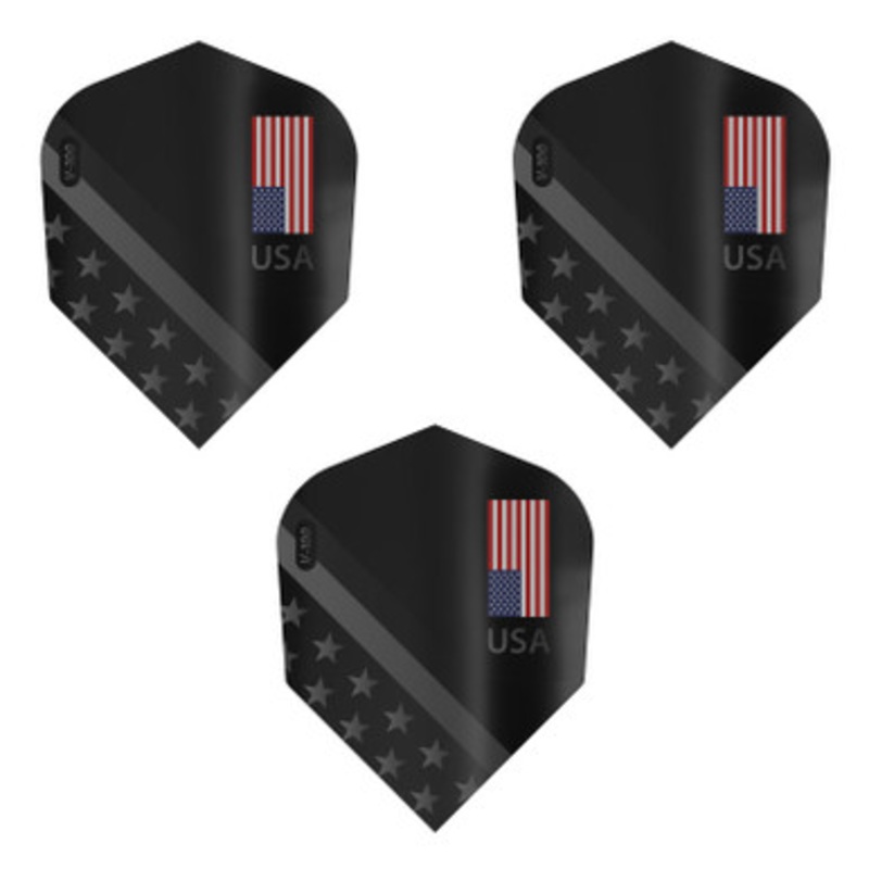 V-100 American Flag Monochrome Standard Dart Flights