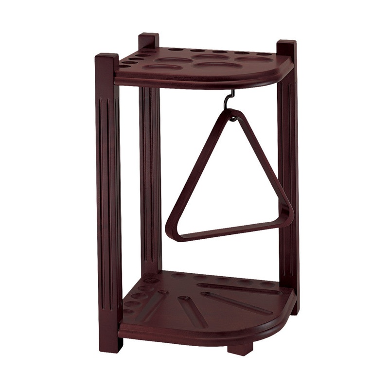 10-Cue Heavy Duty Corner Rack|Black|Cherry|Espresso|Old World Mahogany