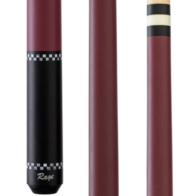 Rage RG05 Plum Red w/ Checkers – Wrapless Cue