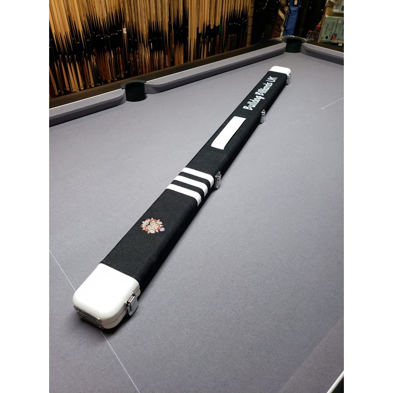 Bulldog Billiards UK PREMIUM 1 piece cue case for x2 cues WHITE