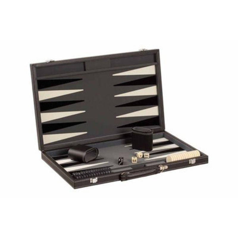 C.H.H. 18 Black & White Backgammon