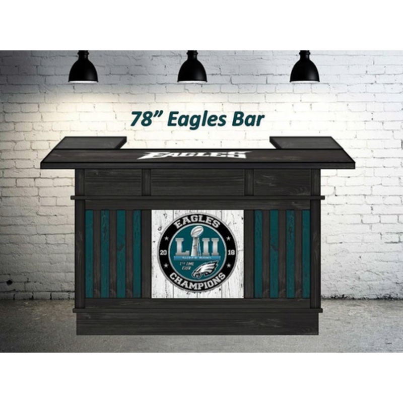 Philadelphia Eagles Custom Home Bar