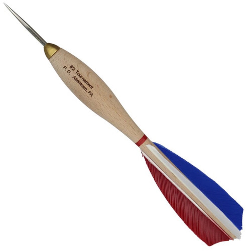 APD No.2 Official Large Dartball Darts Red/White/Blue Feather (Dozen)