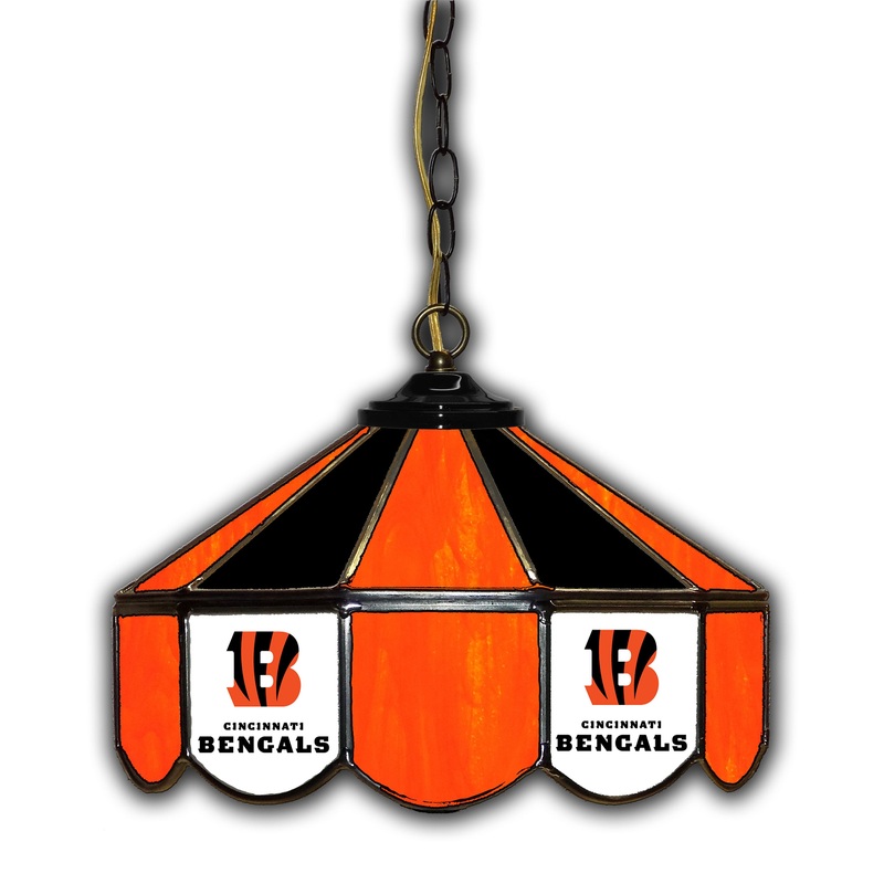 Cincinnati Bengals  14 Glass Pub Lamp