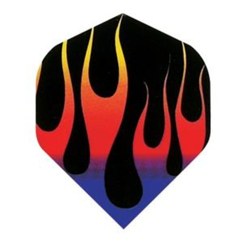 Poly Royal Hard Flights Standard Purple/Orange/Yellow Flame