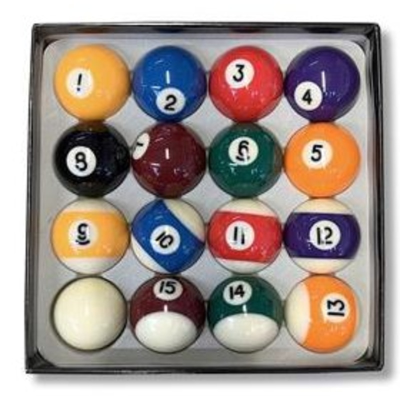 Premium spots and stripes 2 pool balls with 1 7/8 cue ball