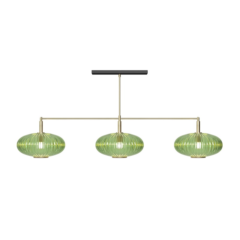 Prohibition 54 Green Shades with Brass Bar