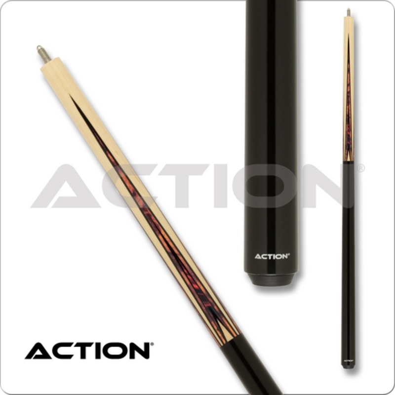 Action Fractal ACT170 Black and Burl Pool Cue