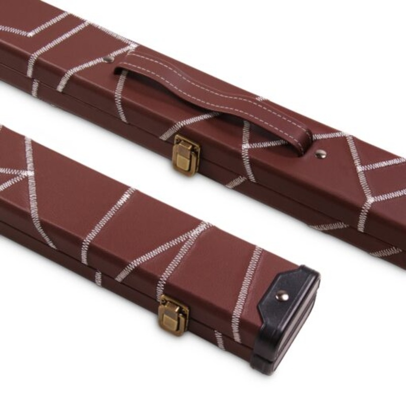 Deluxe reinforced ends CRAZY STITCH 3/4 cue case BROWN