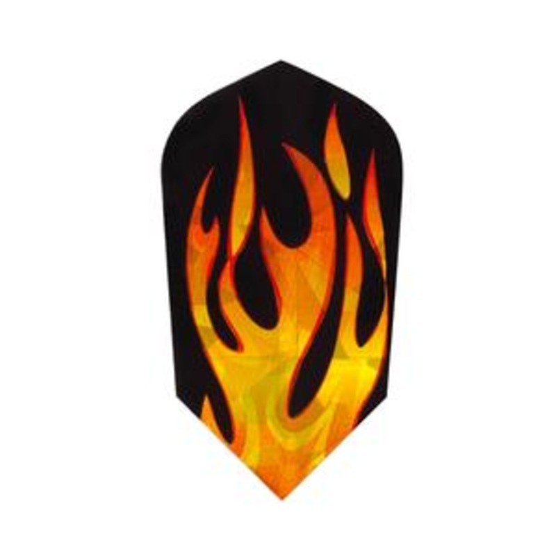 2-D Glitter Flights Slim Orange Flame