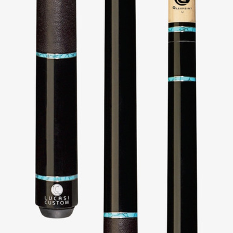Lucasi Custom Mystic Black & Turquoise LZD5 Cue