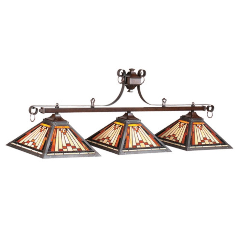 RAM Laredo 54 3-Shade Stained Glass Light