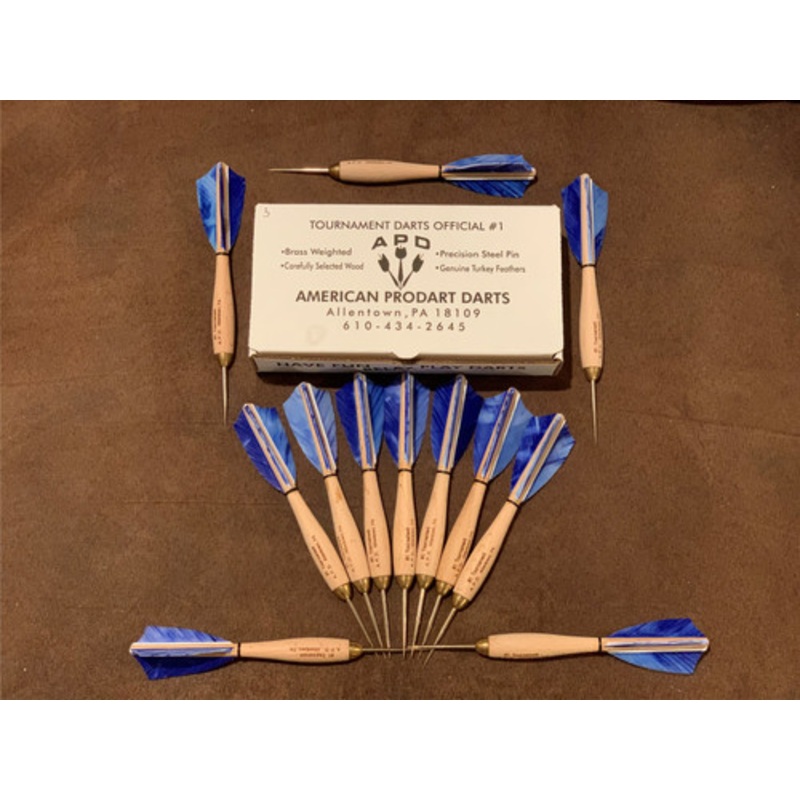 APD No.1 Official Tournament Darts Blue Camo Feather (Dozen)