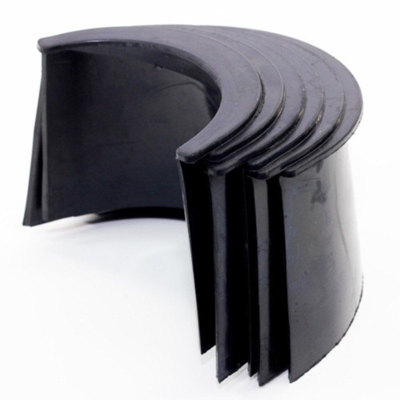 4-Inch Black Plastic Pocket Liner, Set of 6