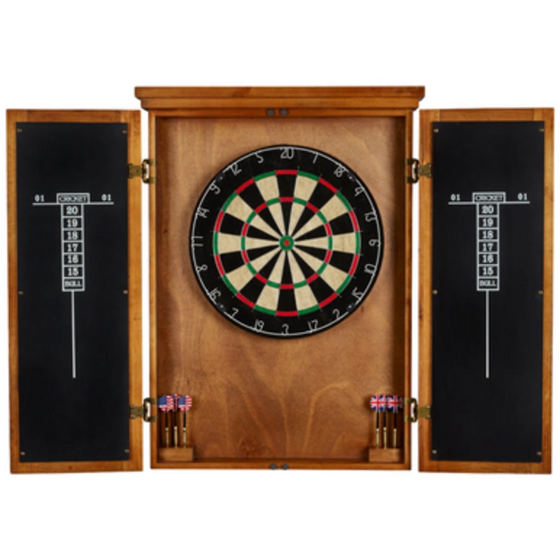 American Heritage Turnberry Reclaimed Rustic Dartboard Cabinet