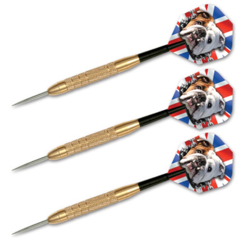 Dart World Bulldog Brass Steel Tip Darts 22g