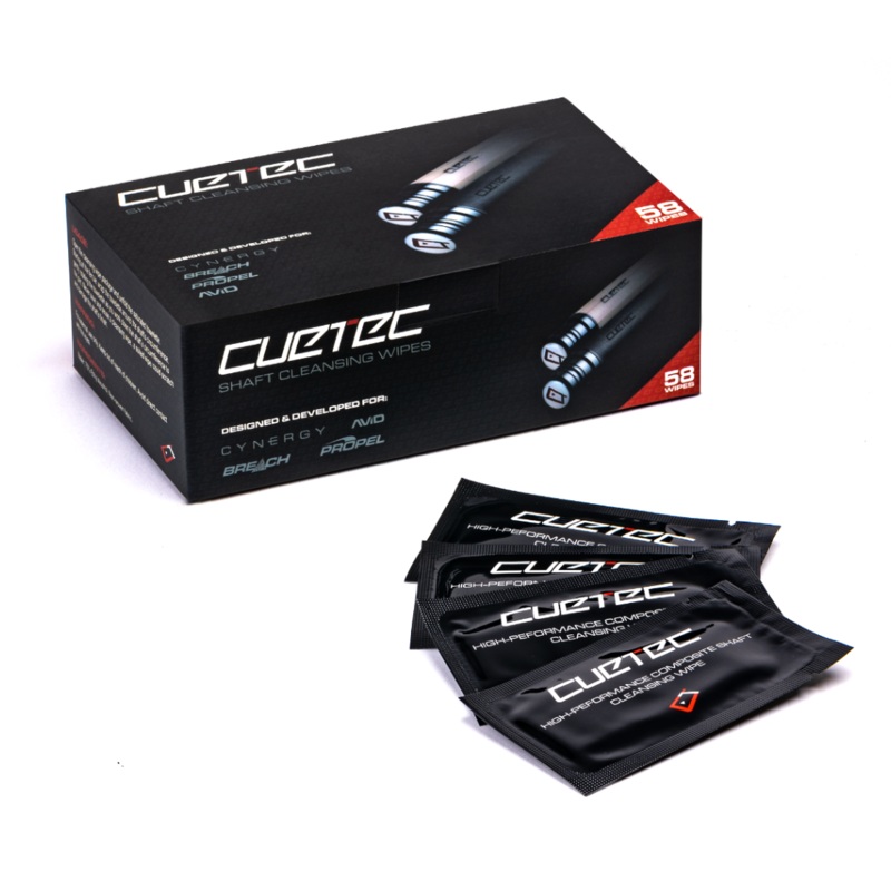 Cuetec Cynergy Shaft Wipes – 58ct Box