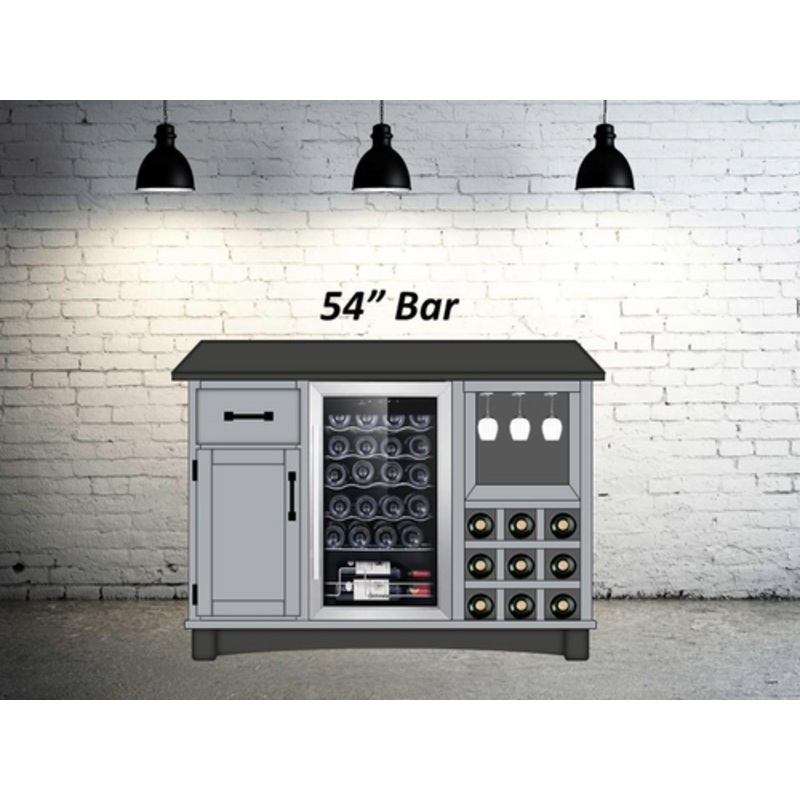 Modern Custom Wall Bar Cabinet