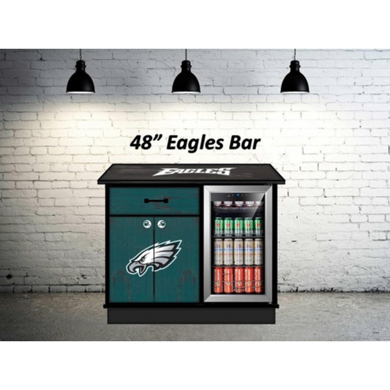 Philadelphia Eagles Custom Wall Bar Cabinet