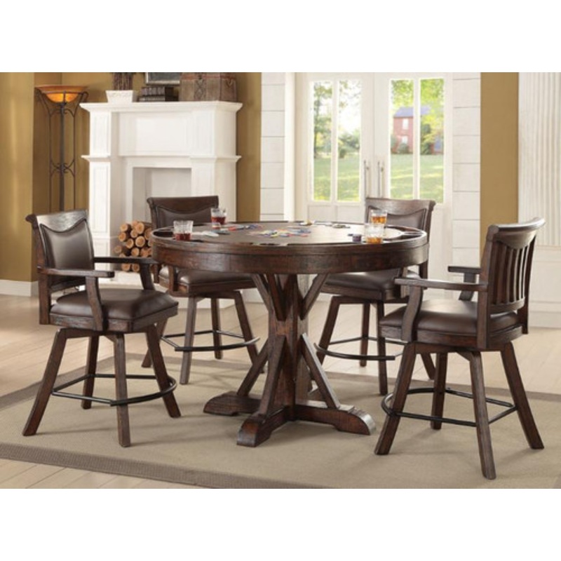 ECI Gettysburg Round Counter Height Game Table