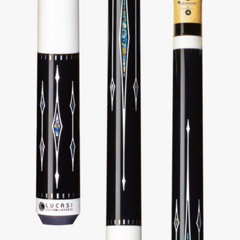 Lucasi Custom Midnight Black & Abalone Diamond Hybrid LHC99 Cue