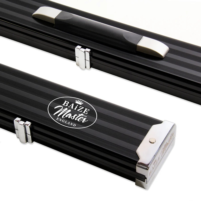 Baize master Premium pro-line aluminium WIDE case for 2 x 3/4 jointed cues BLACK