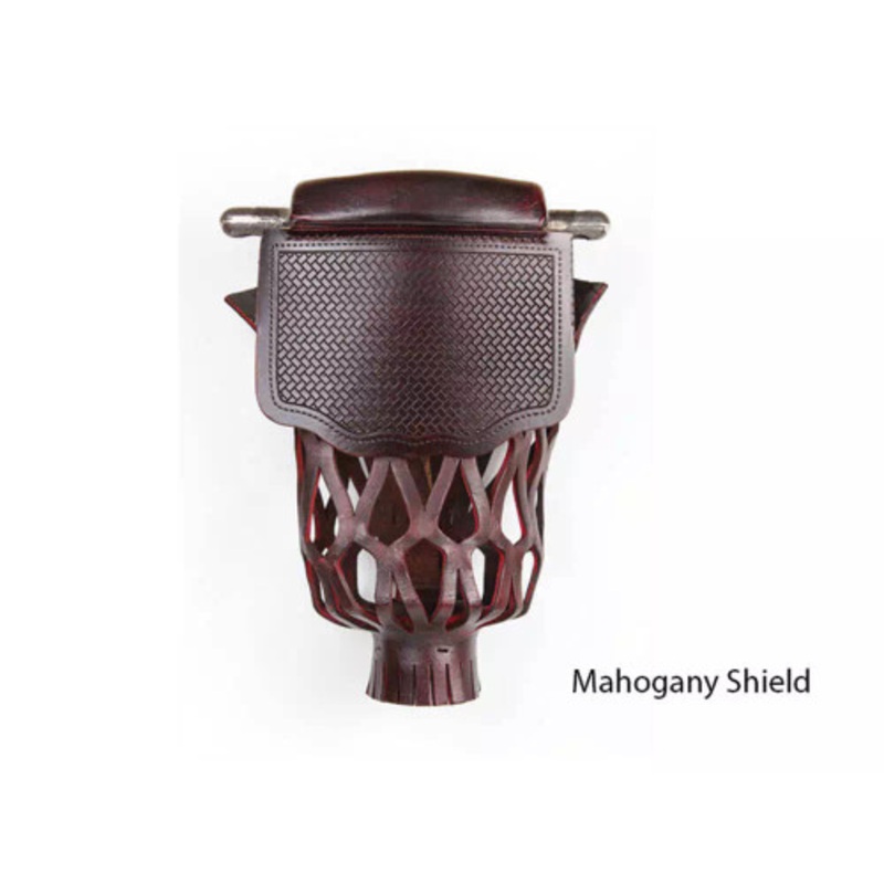 Leather Drop Pocket Set Mahogany Shield