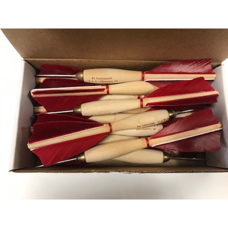 APD No.1 Official Tournament Darts Red Feather (Dozen)