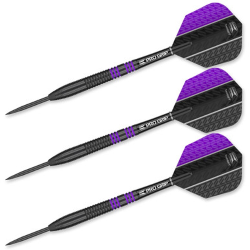 Target Vapor 8 Black Steel Tip Purple Darts 23g