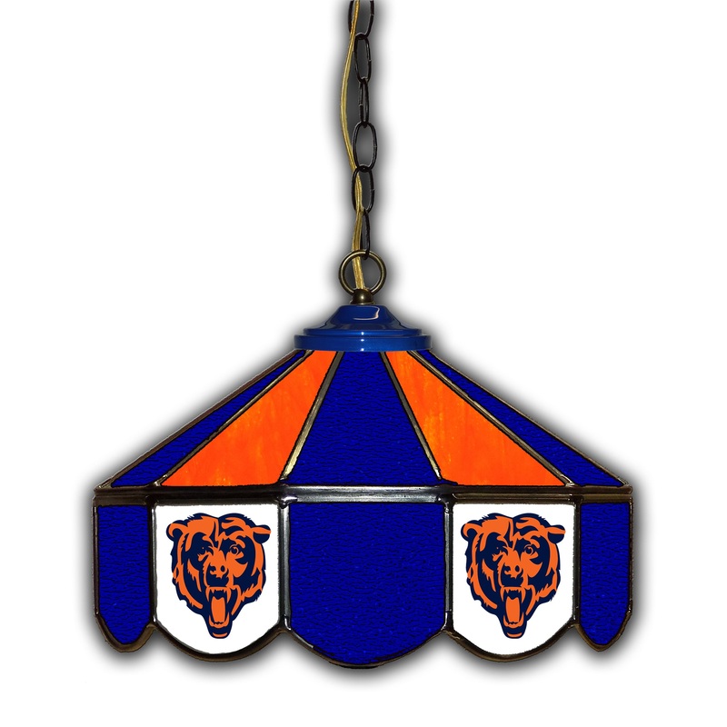 Chicago Bears  14 Glass Pub Lamp