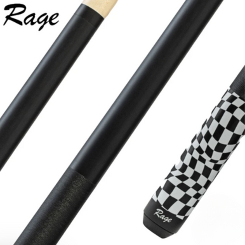Rage RG06 Black Checker Flag Cue With Black Wrap