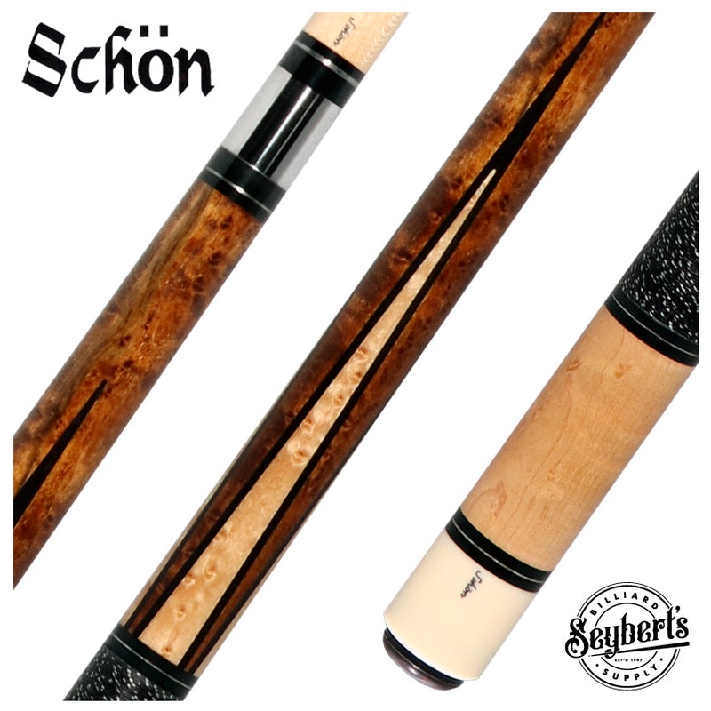 Schon STL Series Dark Stained Forearm with Light Stained Butt Sleeve Pool Cue