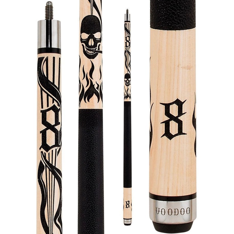 Voodoo VOD37 Pool Cue – Smoking Skull