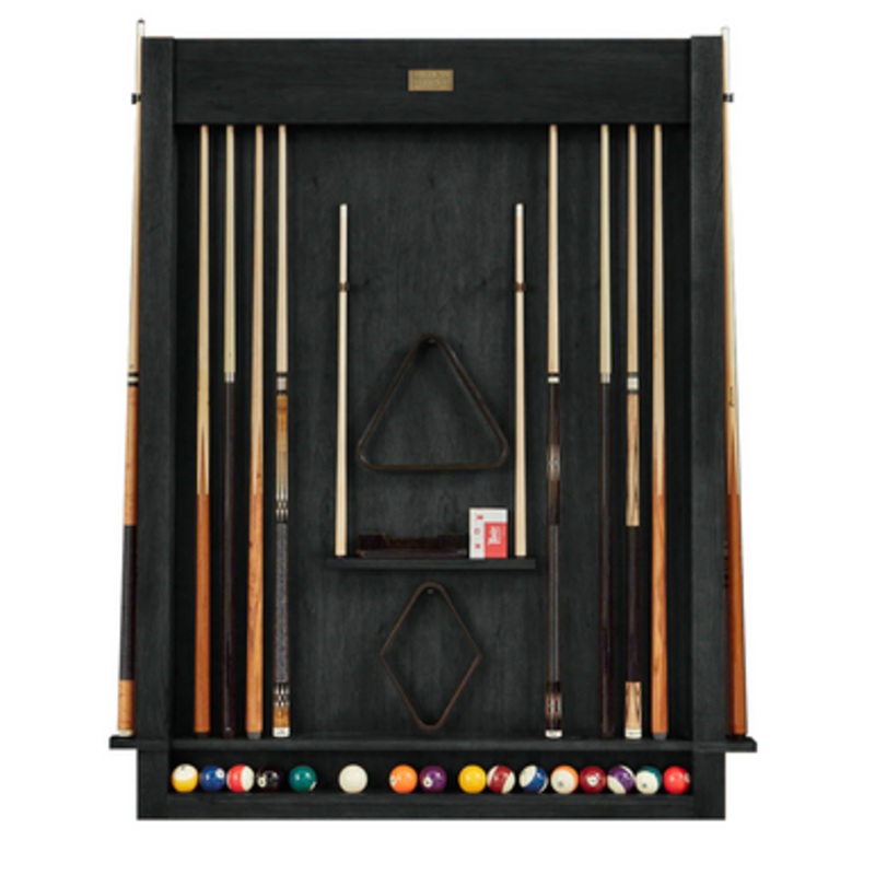 American Heritage Alta Wall Mounted Cue Rack 12 in Black Ash